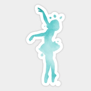 Turquoise Ballerina Sticker